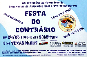 Flyer Festa do Contrário